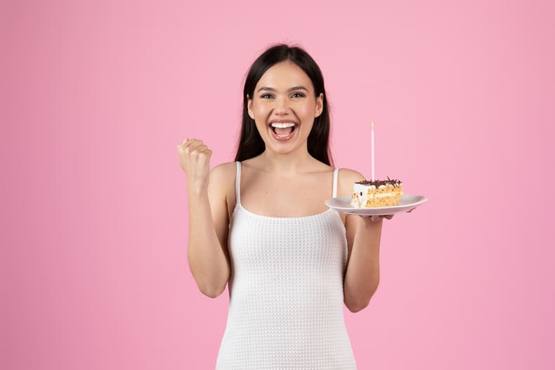 System nagród w odchudzaniu - Osoba ciesząca się z sukcesu